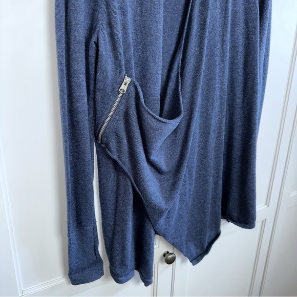 Abercrombie and Fitch Navy Blue Drape Waterfall Cardigan Small - Picture 7 of 12